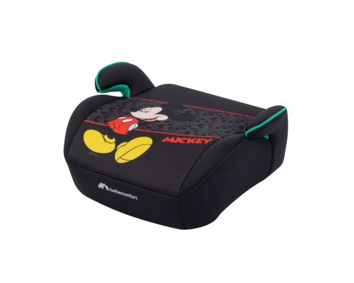 8103065020_2025_Bebeconfort_Disney_carseat_childbeltedbooster_MangaiSafe_Black_AuthenticMickey__3qrt